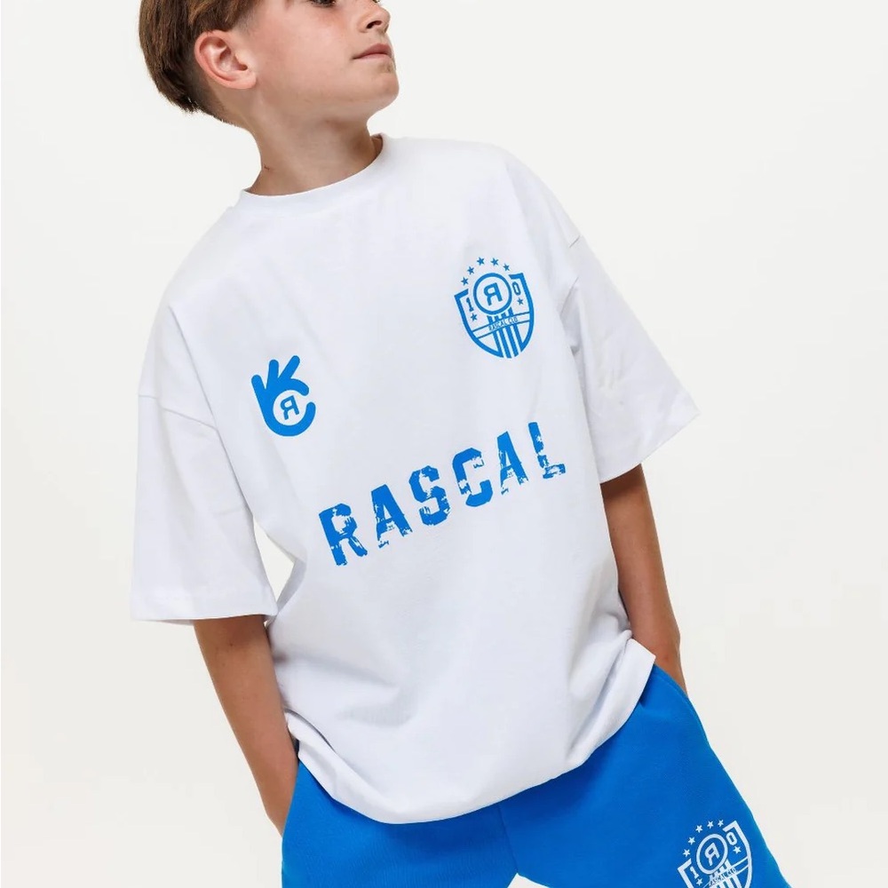 FC RASCAL OVERSIZED TEE - WHITE / BRIGHT BLUE